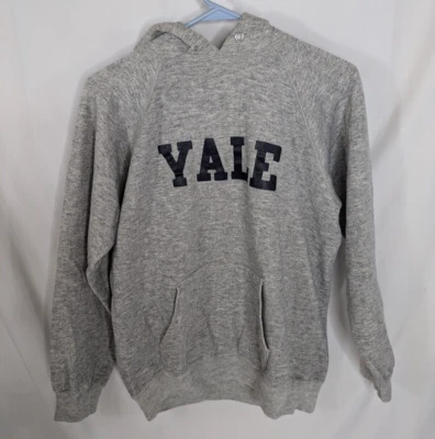 Sudadera con Capucha Campeón Yale Años 80 De Colección Hecha en EE. UU. Algodón Universitario Creslan Foto 1 de 4