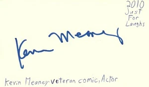 Tarjeta de índice firmada autografiada del actor Just for Laughs 2010 película de Kevin Meaney - Imagen 1 de 1