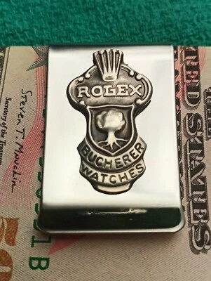 Vintage Handmade Sterling Silver Plated Rolex Money Clip For Men And Women - Image 1 of 2