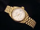 Rolex Datejust President Ladies Solid 18k Yellow Gold Watch White Roman 69178