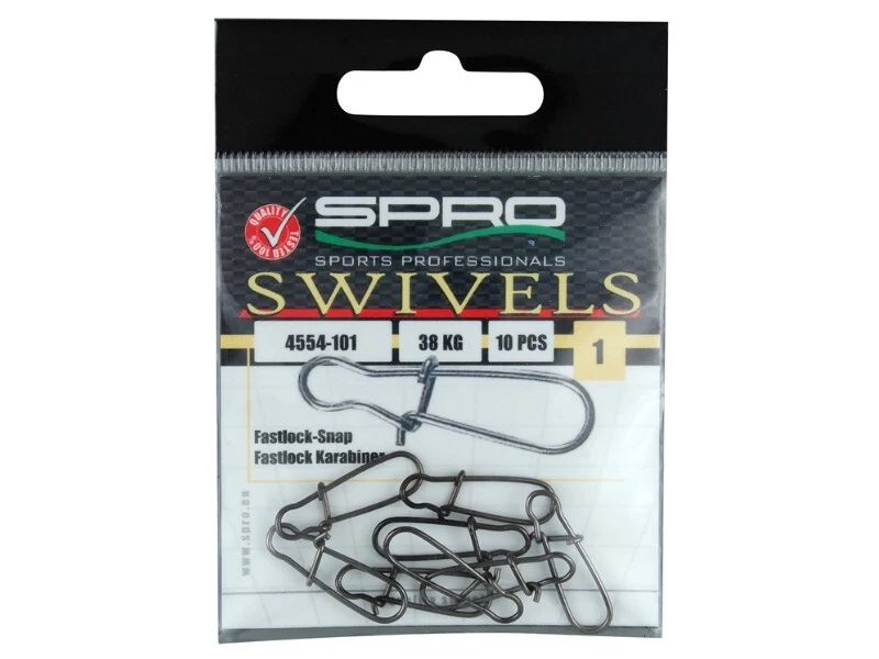 Spro Fast Lock Karabiner Snaps Schnellverschluss Schnurverbinger Spinnangeln - Bild 1 von 1