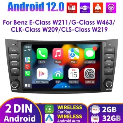 8" Android12 Autoradio GPS Nav RDS für Mercedes Benz Klasse E/CLS W211 W219 Wifi - Bild 1 von 4