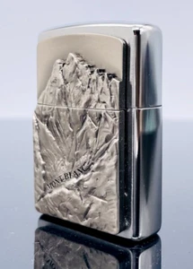 Zippo Feuerzeug Trick Zippo Mount BLANC Berg Alpen Frankreich mit Emblem Platte