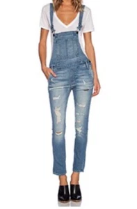 Distressed Blue Spice denim overalls . Size 11 EUC  - Picture 1 of 7