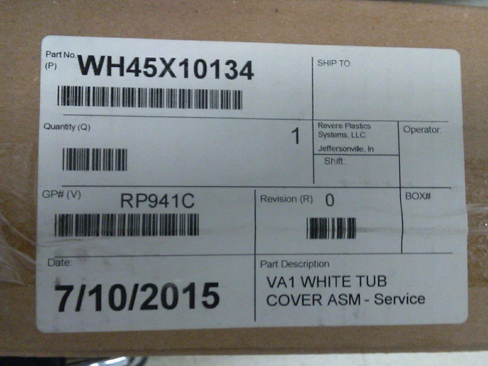 Anillo de bañera de lavadora Ge WH45X10134 Foto 1 de 1