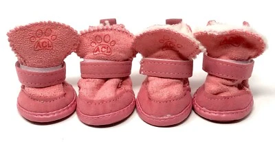 Botas para Perros Todas las Temporadas Suelas de Goma Zapatos Botines ACL ROSA NUEVO Talla 3 Forrado de Piel  Foto 1 de 4