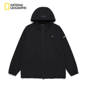 National Geographic Adelli Lightweight Woven Hooded Jacket BLACK ASIAN FIT - Picture 1 of 7