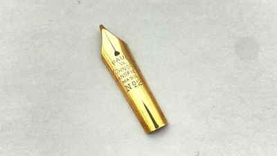 VINTAGE PAUL W JOHNSON NO 2 FOUNTAIN PEN NIB ONLY 14K GOLD MEDIUM MADE IN USA - Image 1 of 4
