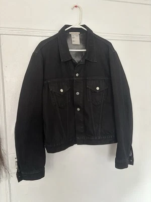 Jaqueta jeans preta Helmut Lang - Imagem 1 de 4