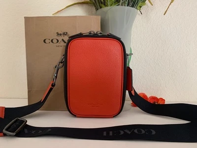 NWT Coach CL948 Stanton Crossbody in Refine Pebble Leather Mango - Image 1 of 4
