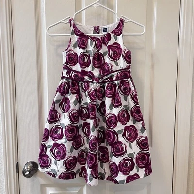 Vestido Janie and Jack Estampado Rosa Ciruela Floral Niñas Talla 6 DEFECTOS Foto 1 de 4
