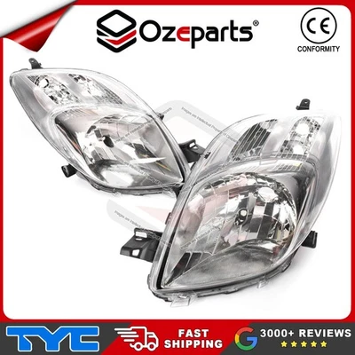 Set Pair LH+RH Hand Head Light Lamp For Toyota Yaris HATCH NCP90 Series 1 05~08 - image 1 of 4