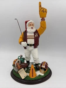WASHINGTON REDSKINS DANBURY MINT SANTA STATUE FIGURINE, NFL FOOTBALL Commanders - Picture 1 of 6