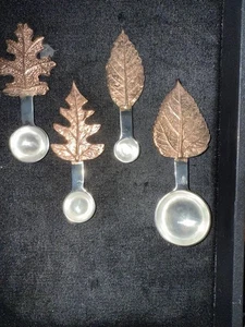 Set Of Four Measuring Spoons, Silver Bottoms Breast Tops Really Cool Set 4054 - Picture 1 of 6