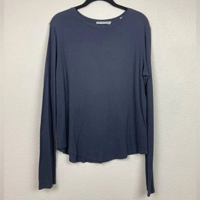 Top Vince para mujer mediano niño pequeño manga larga cuello redondo azul marino minimalista Foto 1 de 4