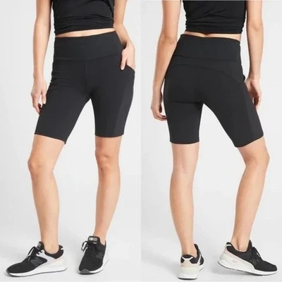 Pantalones Cortos Athleta Para Mujer Pequeños Negros Excursión Híbridos Alijo Bolsillo Bicicleta Atlética XS Foto 1 de 4