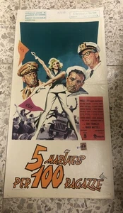 Locandina Cinema Originale 5 Marines Per 100 Ragazze Lisi Vianello Tognazzi - Foto 1 di 1