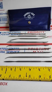 GROBET 9 PIECE PRECISION FINE NEEDLE FILE SET AIRCRAFT TOOL MADE IN SWITZERLAND - Picture 1 of 9