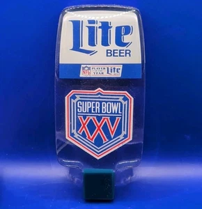 MILLER LITE NFL SUPER BOWL XXV Beer Tap Handle Tampa Florida 1991 GIANTS v BILLS - Picture 1 of 4