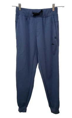Мужские тренировочные штаны Mitre Joggers маленькие синие без застежек с карманами на молнии на шнурке Cozycore - Изображение 1 из 4