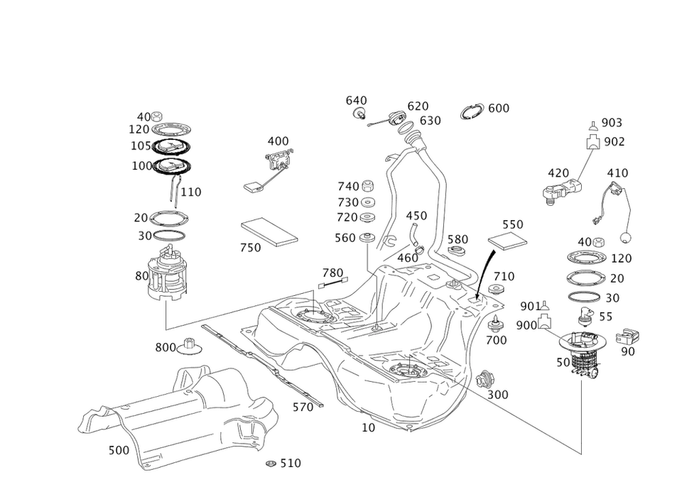 Sensor de presión original Mercedes-Benz 163-542-28-18 Foto 1 de 1