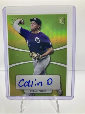 2022 Leaf Perfect Game National Showcase Just Auto Collin Priest Lime Green 8/10 - Image 1 of 4