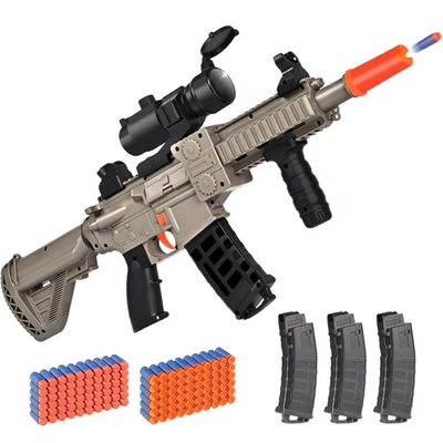 Realistic Toy for Nerf Guns Dart - Electric Sniper Rifle with Scope 120 Soft ... - Image 1 of 4