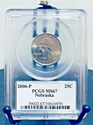 2006-P Washington Quarter Nebraska PCGS MS67 Mint State 67 #10616970 - Image 1 of 2