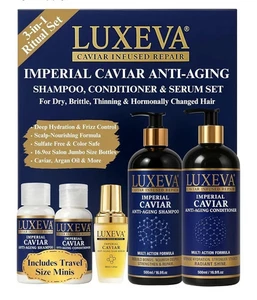 Juego de champú y acondicionador hidratante 3 en 1 Imperial Caviar - Suministro para 90 días - Imagen 1 de 5