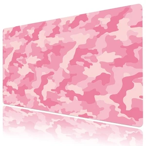 Tapis de bureau souris rose géométrique abstrait pour clavier tapis de bureau 31,5 x 15,7 pouces - Photo 1/6