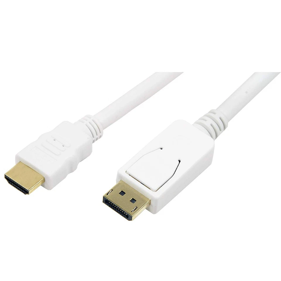 LogiLink DisplayPort - HDMI Anschlusskabel 2 0 M weiß CV0055