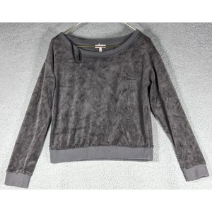 Juicy Couture Sweater Womens Size Small Grey Terry Cloth Long Sleeve Sweater - Picture 1 of 5