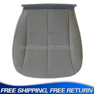 Driver Bottom Leather Seat Cover Gray Perforated Fits 2009-2013 Subaru Forester - Image 1 of 4