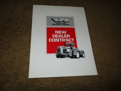 WFE Blanco Equipo Agrícola Tractor Nuevo Concesionario Contrato Carpeta Vacía 4-225 Foto 1 de 3