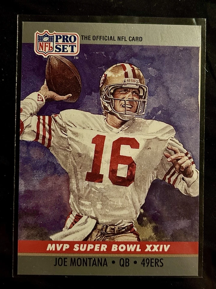 Juego profesional Joe Montana 1990 MVP Super Bowl XXIV raro Foto 1 de 2