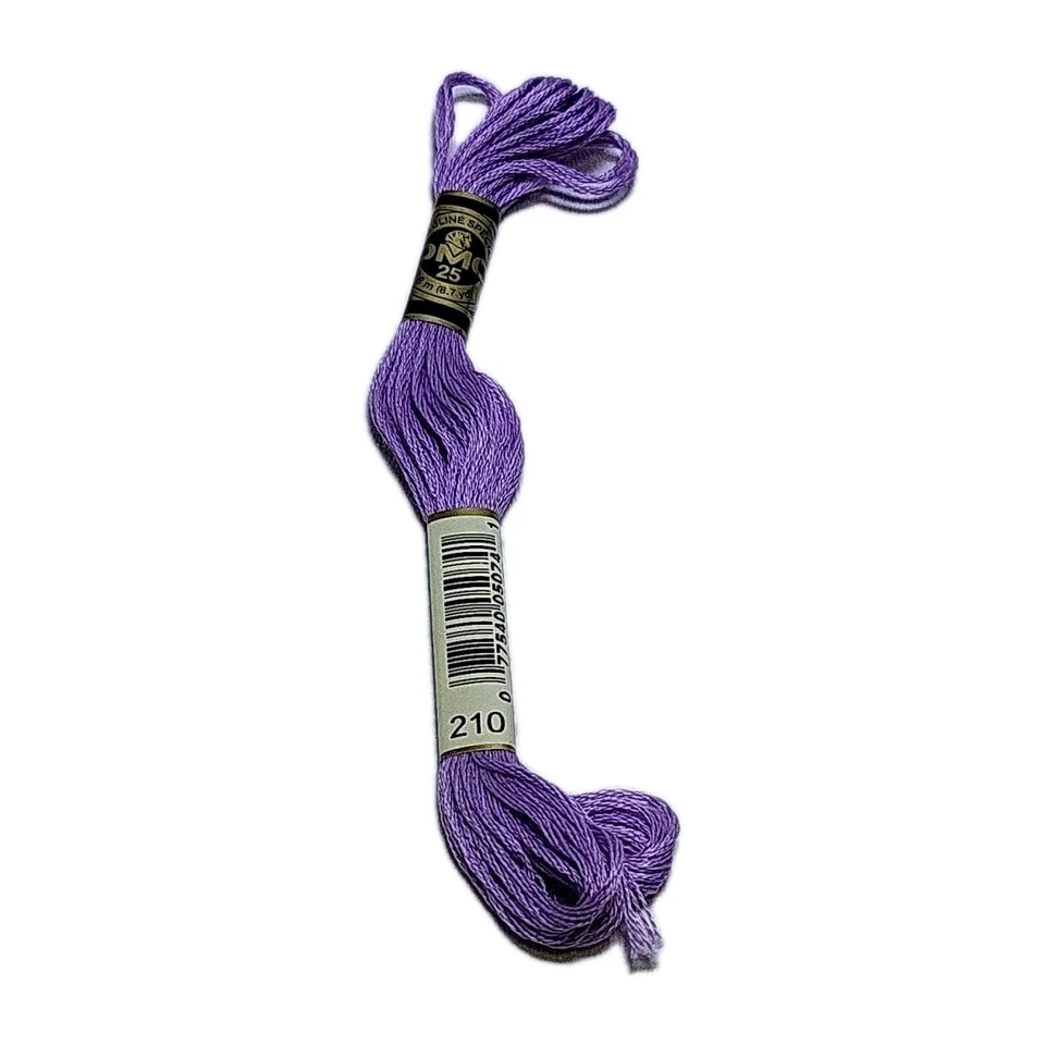 Vintage Mouline Special DMC 25 Embroidery Floss #210 Purple Made in France - Image 1 of 4