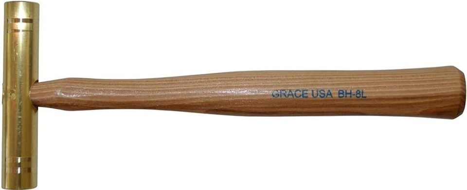 Grace USA BH-8L - Brass Hammer w/Hickory Handle 8oz. - Image 1 of 1