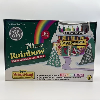 GE 70 Light Rainbow Miniature String-A-Long Christmas Indoor/Outdoor Lights - Image 1 of 3