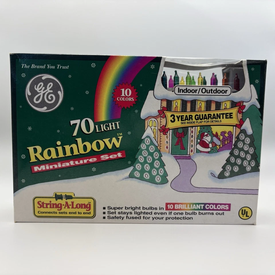 GE 70 Light Rainbow Miniature String-A-Long Christmas Indoor/Outdoor Lights - Image 1 of 3