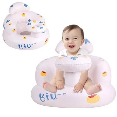 Asiento Inflable Bebé para Bebés 3 Meses en adelante, PAKOO Soporte Calabaza  Foto 1 de 4