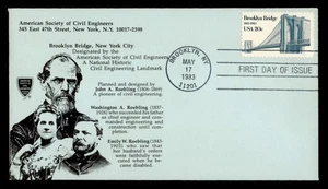 DR WHO 1983 FDC BROOKLYN BRIDGE ANIV CACHET M58370 - Picture 1 of 2