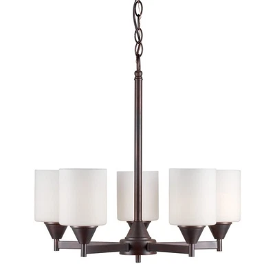 Lámpara de araña Forte Lighting 2643-05-32 de bronce antiguo Foto 1 de 2