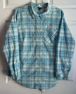 Torrid синий клетку длинным рукавом рубашка на пуговицах размер 2 (2 X) - Изображение 1 из 4