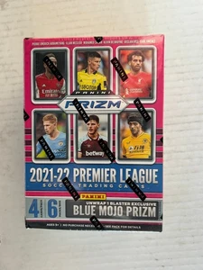 2021-22 Panini Prizm Premier League Soccer Retail Blaster Box Blue Mojo - Picture 1 of 6