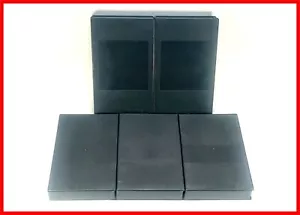 Lote de 5 estuches de almacenamiento vintage vacíos Memorex VHS de plástico negro con cubierta - Imagen 1 de 1