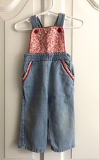 Vintage Little Ones Cotton Jeans Denim Overalls 12M 12 Months Baby Toddler Girl