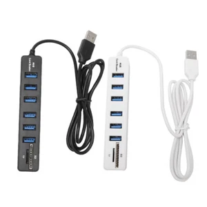 USB 6-Port-Kartenleser USB 2.0 Speicher TF-Splitter-Adapter für Laptop-Computer - Afbeelding 1 van 17