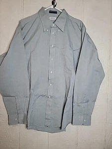 Nordstrom By Hathaway Mens Button Up 100% Supima Cotton 17.5-36 Gray Blue - Picture 1 of 6