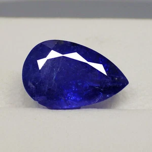 4.32 Ct Mind-Blowing Fire Pear (12 x 8 mm) 100% Natural Tanzanite Loose Gemstone - Picture 1 of 5