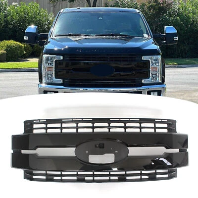 Решетка радиатора для переднего бампера 2017 2018 2019 Ford F250 F350 F450 Super Duty глянцевая черная - Изображение 1 из 4
